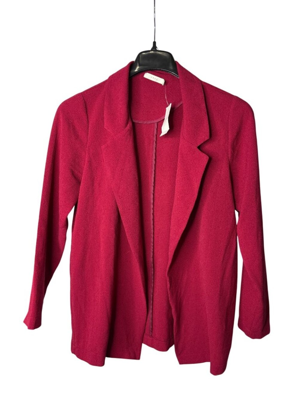 Lush Womens Open Front Blazer Size S Fuchsia Dark Pink Lightweight New